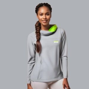 Victoria's Secret Pink Neon Green and Gray Sweatshirt